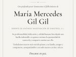 Fallecimiento de Maria Mercedes Gil Gi