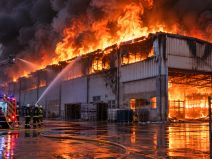 Un incendio arrasa por completo la fábrica de Campofrío en Burgos